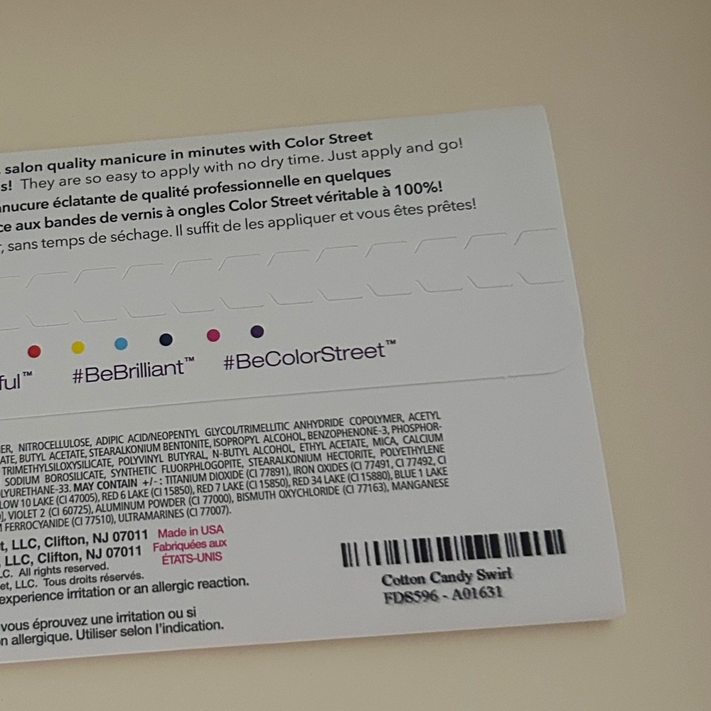 Color Street Nail Strips - Cotton Candy Swirl - Picture 2 of 2